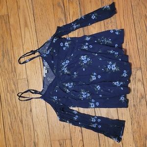 American Eagle Floral Off the Shoulder Top